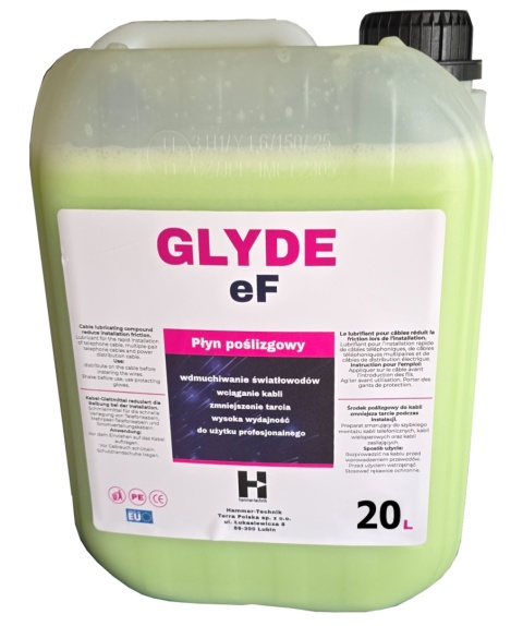 GLYDE eF 20kg - płyn do wdmuchiwania światłowodów, układania kabli